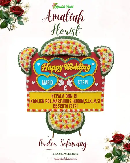 Papan Bunga Pernikahan Waringinkarya